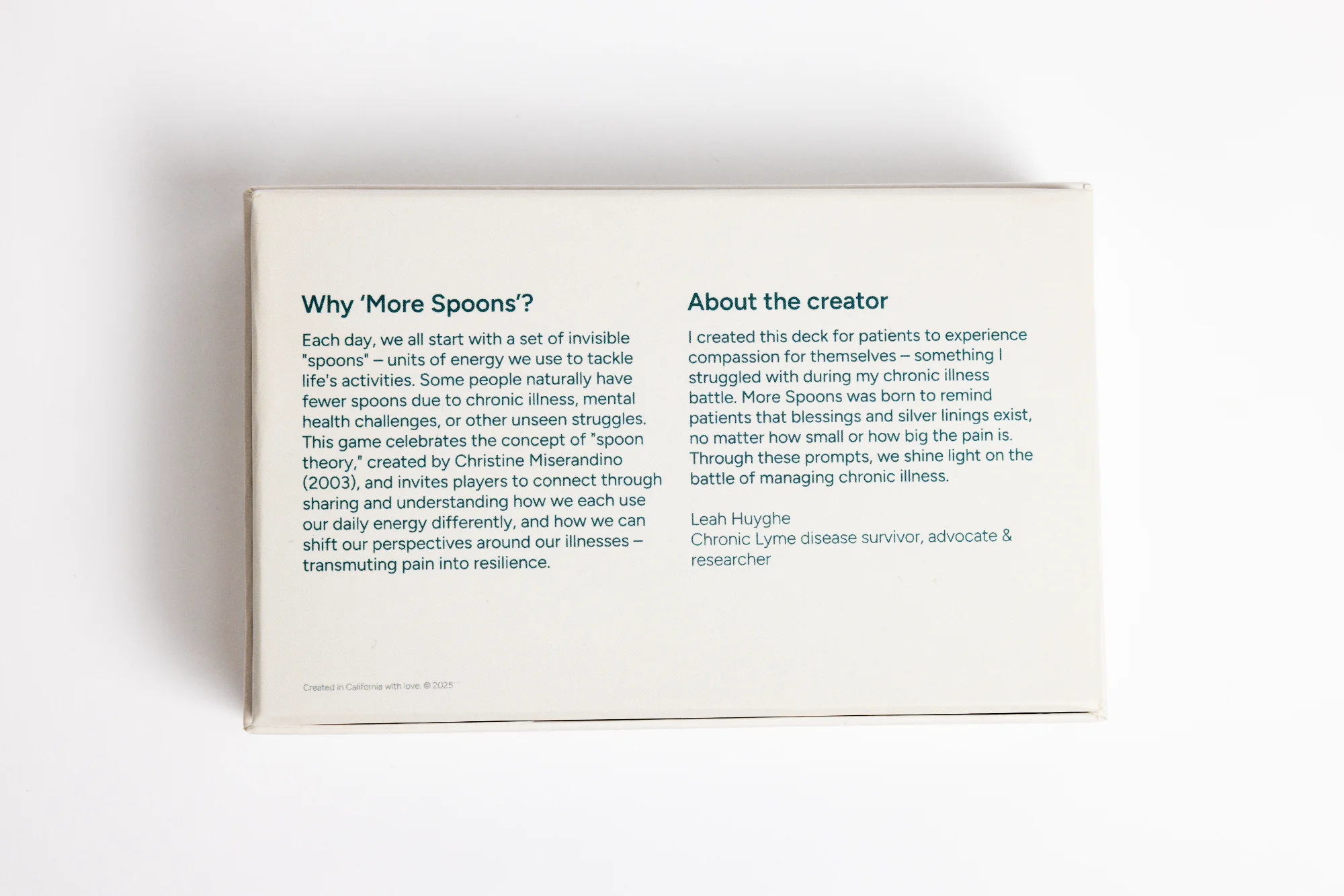 More Spoons card game box back